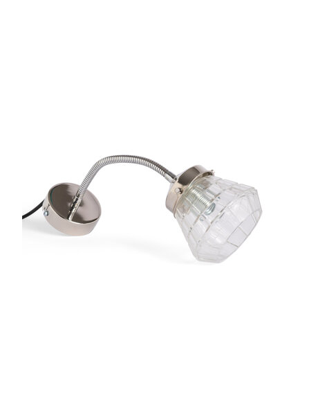 Industrial wall lamp with clear glass