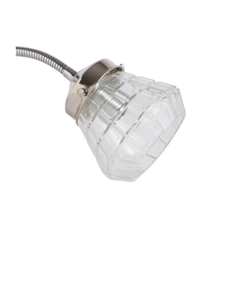 Industrial wall lamp with clear glass