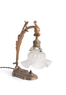Classic Table Lamp, Dragon Head with Hood in Mouth