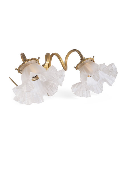 Antique wall lamp, brass, stylish fixture