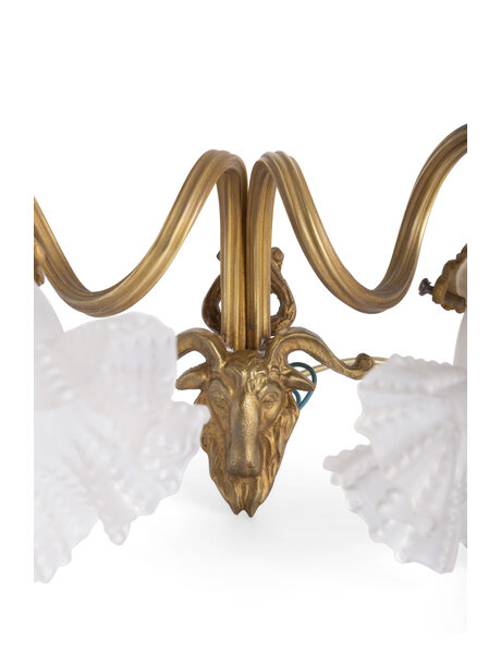 Antique wall lamp, brass, stylish fixture