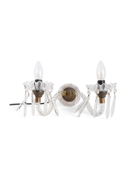 Wall Lamp with Venetian Glass Arms
