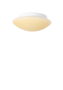 Vintage Ceiling Lamp, Light Yellow Glass, Very Small and Flat Model