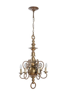 Brown Brass Ball Crown, 6 Arms