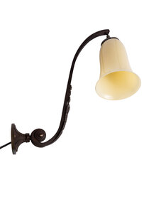 Stylish Wall Lamp, Light Yellow Glass Chalice, 1930s