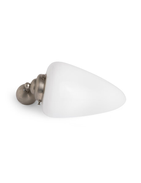 Sleek wall lamp, white glass point