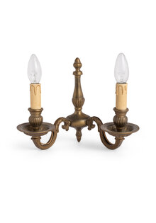 Classic Wall Lamp, Brass with 2 Electric Candles