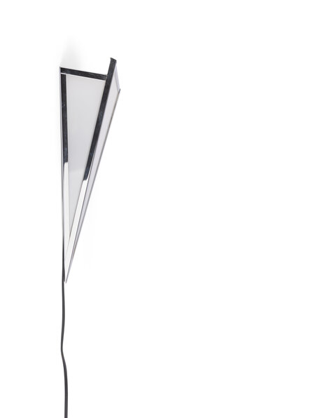 Jaren 30 wandlamp, verchroomd koper