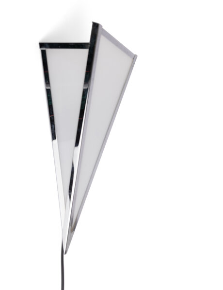 Jaren 30 wandlamp, verchroomd koper