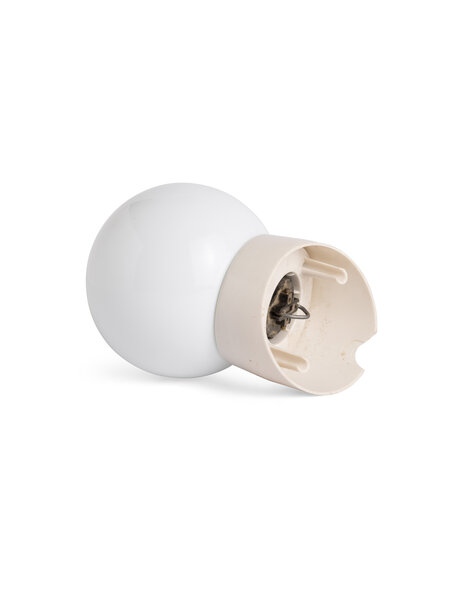 Kleine witte wandlamp, schuin model