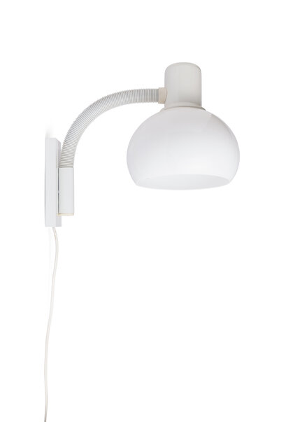 Vintage Wall Lamp, Herda Style, 1960s, White