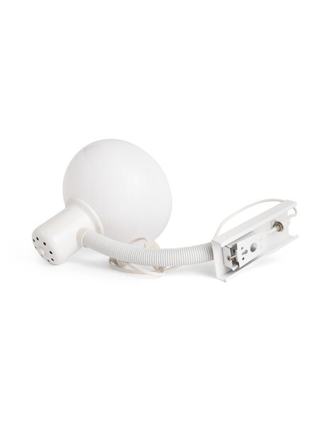White wall lamp, sixties, flexible arm