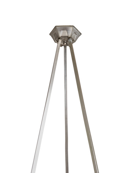 Stylish pendant lamp, alabaster and frosted glass