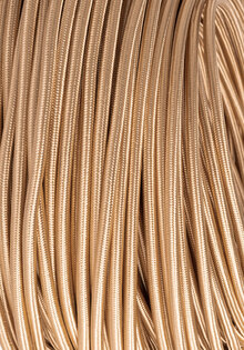 Cloth Covered Electrical Wire, Gold Colour
