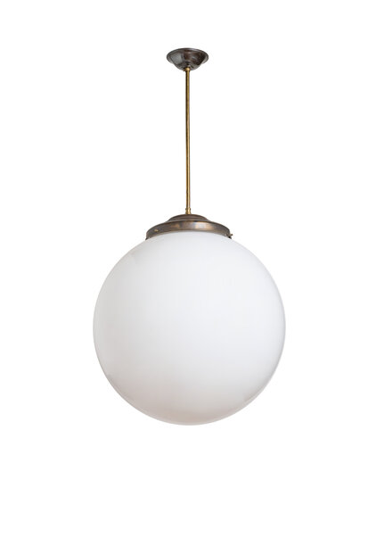 Old School Lamp, Pendant Lamp, White Globe
