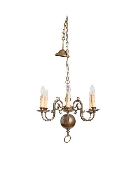 Oude Kroonluchter, gebruineerde bolkroon