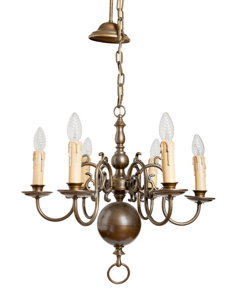 Old Chandelier, burnished ball crown
