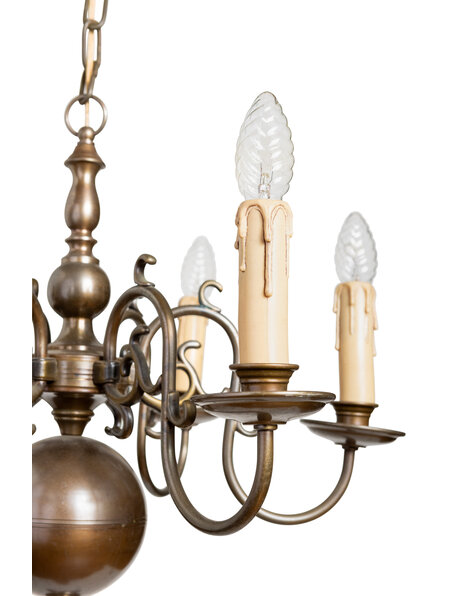 Old Chandelier, burnished ball crown