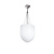 Vintage pendant lamp, white glass on chain