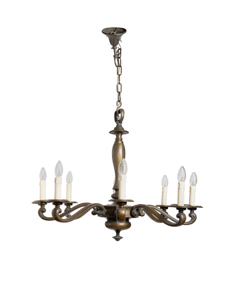 Bronze chandelier, 1930s