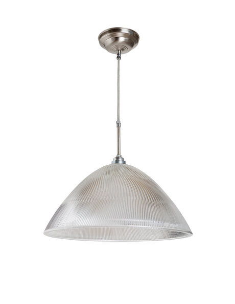Clear glass pendant lamp, industrial look