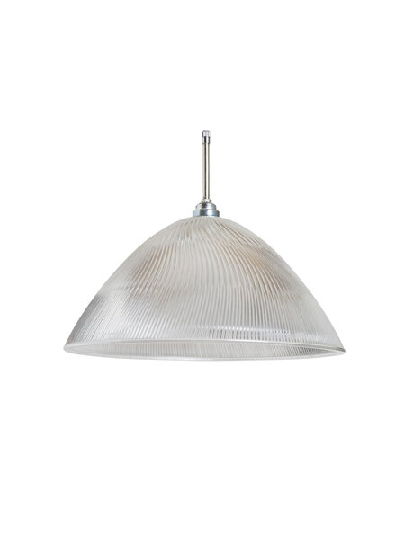 Clear glass pendant lamp, industrial look