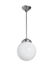 Witte Lamp, Pendel Hanglamp, Jaren 40