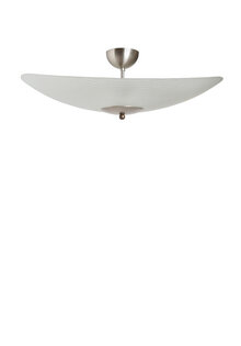 Glazen Hanglamp, Schaal van Ribbel Glas, Jaren 60