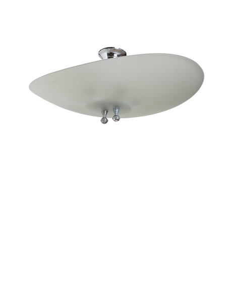 Vintage hanglamp, matglazen schaal