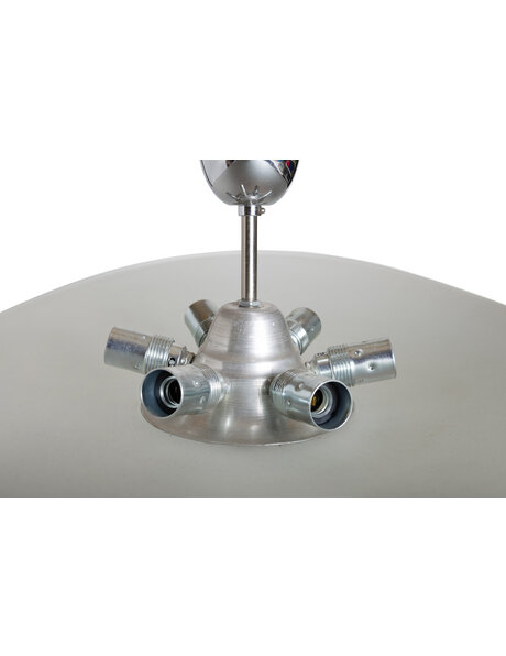 Vintage hanglamp, matglazen schaal