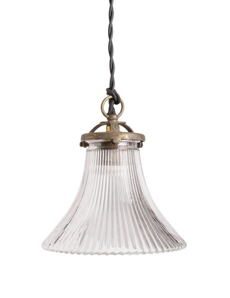 Small hanging lamp, ionized glass shade