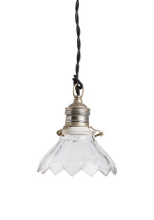 Helder Glazen Hanglampje, Heel Klein, Jaren 40