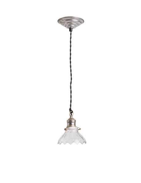 Classic hanging lamp with clear glass