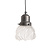 Matt glass pendant lamp, flame-like