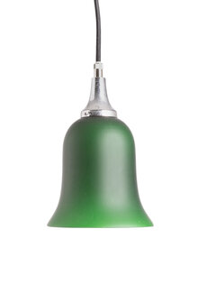 Kleine Vintage Hanglamp, Groen Glas
