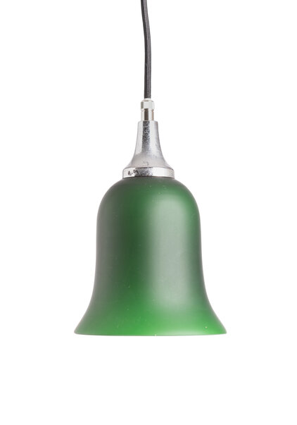 Small Vintage Hanging Lamp, Green Glass