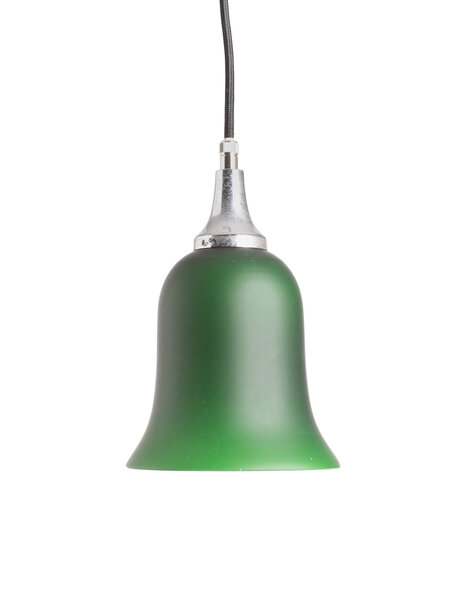 Small vintage hanging lamp, green