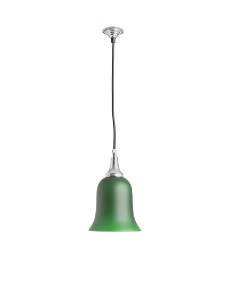 Small vintage hanging lamp, green