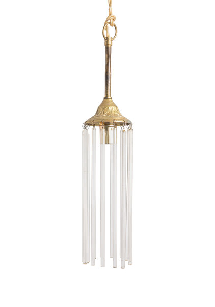 Small Hanging Lamp with Long Glass Beads