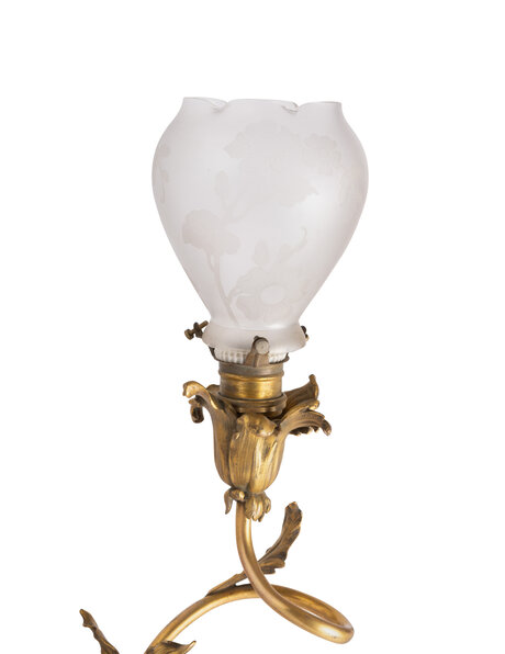 1930s wall lamp, Art Nouveau, brass