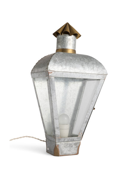 Wandlamp klassiek, mat zilverkleurig metaal