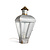 Classic wall lamp, matt silver-coloured metal