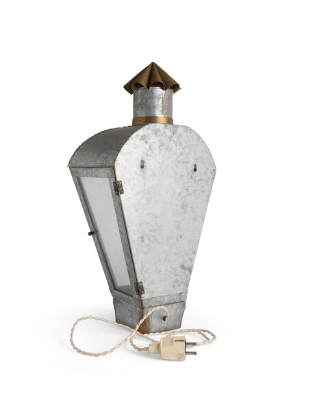Classic wall lamp, matt silver-coloured metal