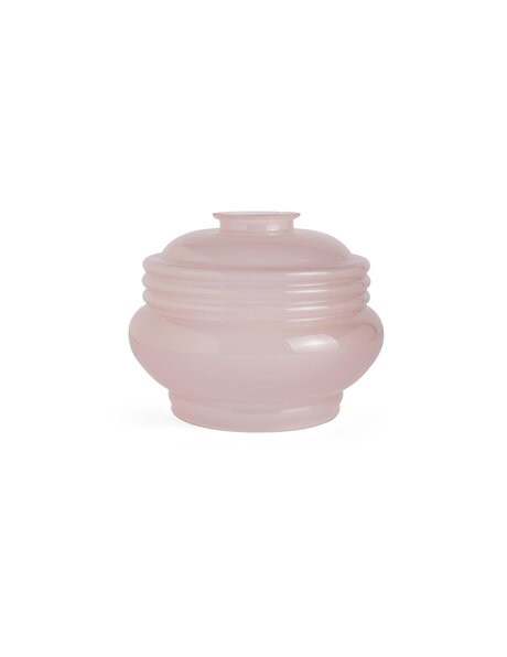 Oude glazen lampenkap, roze, ca. 1940