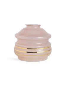 Pink Lampshade with Gold Rings