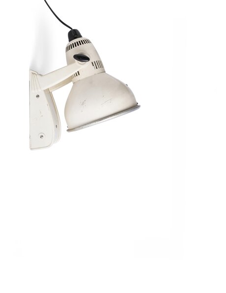 Industrial wall lamp, cream colored