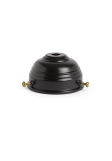 Kaphouder, 7.0 cm, Gecoat Zwart Metalen Bolletje