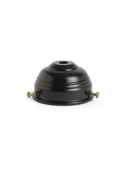 Kaphouder, 7.0 cm, Gecoat Zwart Metalen Bolletje