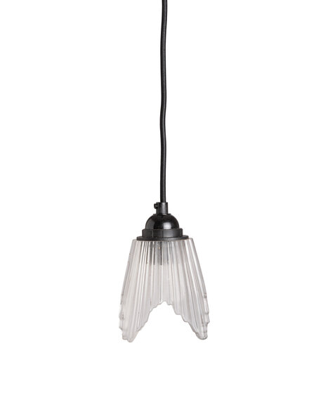 Klein hanglampje, helder glas, Art Deco