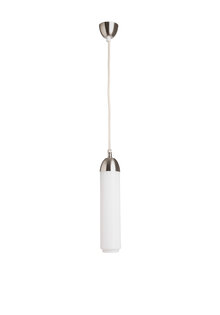 Vintage Hanglamp, Witte Glazen Cilinder